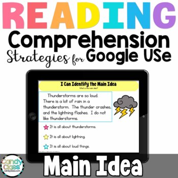 Preview of Main Idea Digital Reading Comprehension Passages & Questions Google Slides Use 
