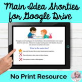Main Idea FREEBIE Google Drive Activity No Print Speech | 