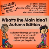 Main Idea Fall (Autumn) Edition (Main Idea and Supporting 
