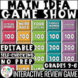 Main Idea Game Show | Find the Main Idea | ELA Test Prep R