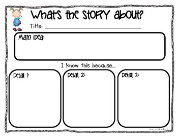 Preview of Main Idea Graphic Organizer for Students