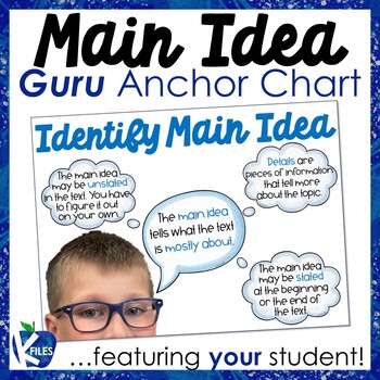 Main Idea Guru Anchor Chart and Lesson and Graphic Organizers by The K ...