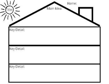 Preview of Main Idea House Graphic Organizer