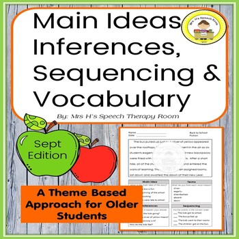 Preview of Main Idea, Inferences, Sequencing & Vocabulary in Middle School Speech Therapy 1