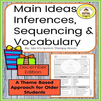 Preview of Main Idea, Inferences, Sequencing & Vocabulary in Middle School Speech Therapy 4