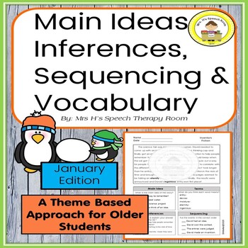 Preview of Main Idea, Inferences, Sequencing & Vocabulary in Middle School Speech Therapy 5