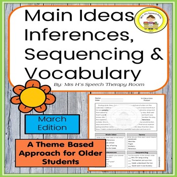 Preview of Main Idea, Inferences, Sequencing & Vocabulary in Middle School Speech Therapy 7