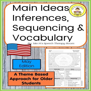 Preview of Main Idea, Inferences, Sequencing & Vocabulary in Middle School Speech Therapy 9