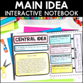 Main Idea - Reading Interactive Notebook | Distance Learning