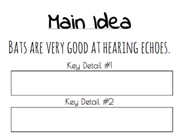 Preview of Main Idea & Key Details Sorting Activity