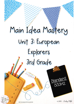 Preview of Main Idea Mastery: European Explorers for 3rd Grade