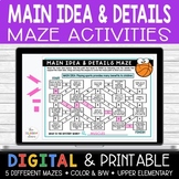 Main Idea Maze Activities | Worksheets & Google Classroom 