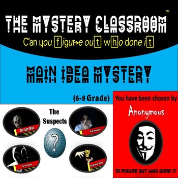 Preview of Main Idea Mystery (6-8 Grade) | The Mystery Classroom (Distance Learning)