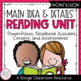 Main Idea Nonfiction Reading Unit With Centers for Google 