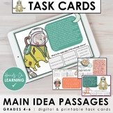 Main Idea and Supporting Details Passages Task Cards & Act