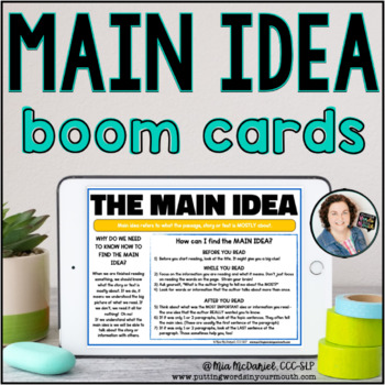 Preview of Main Idea Passages & Questions | BOOM CARDS™