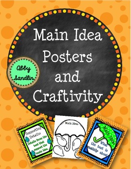 Main Idea Posters and Umbrella Craftivity RI.2.2, RI.3.2, RI.4.2