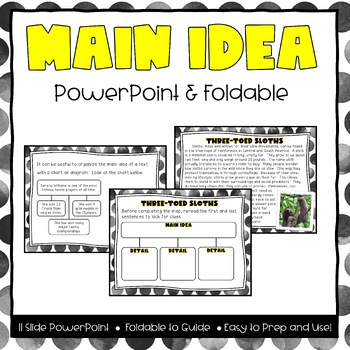 Preview of Main Idea Powerpoint & Foldable