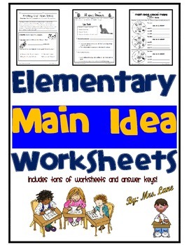Preview of Elementary Main Idea Worksheets