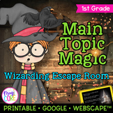 Main Topic Reading Comprehension Escape Room & Webscape 1s