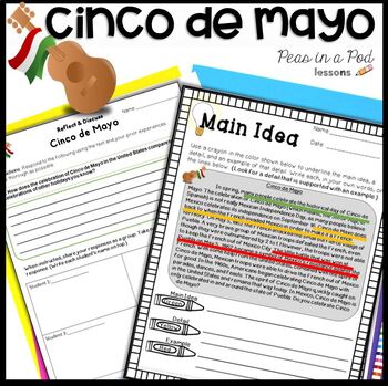 Preview of Cinco de Mayo Activities Bulletin Board Main Idea & Supporting Details Passages