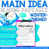 Main Idea Reading Comprehension Passages Winter Snow Worksheets