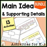 Main Idea & Supporting Details Mini Lessons Comprehension 