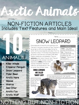 Preview of Main Idea Reading Passages: Arctic Animals