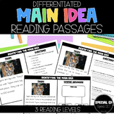 Main Idea Reading Passages -Differentiated! (Topic: Animals)