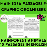 Engaging Main Idea Passages | Rainforest Animals