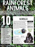 Main Idea Reading Passages: Rainforest Animals