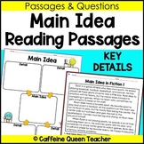 Main Idea and Key Details Reading Comprehension Passages a