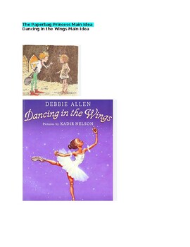Preview of Main Idea / Reading Workshop/ NJSLA /Dancing in the Wings and Paperbag Princess