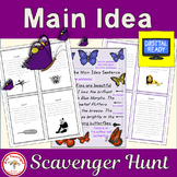 Main Idea Scavenger Hunt + Free BOOM Cards