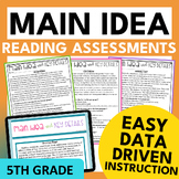 Main Idea Standards-Based Reading Assessments 5th Grade Ke