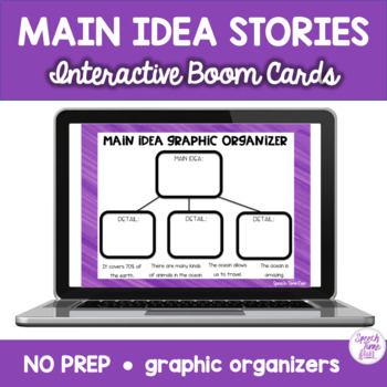Preview of Main Idea Stories Boom Cards™️