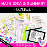 Main Idea, Details & Summarizing Skill Pack - RI.4.2 & RI.