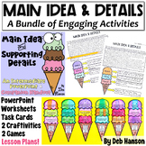 Main Idea Bundle of Lessons and Activities: 4th, 5th, and 6th grades