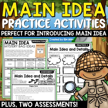 Preview of Main Idea & Supporting Details Activities & Assessments Central Idea & Details