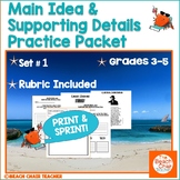 Main Idea & Supporting Details Activities, Practice Worksh