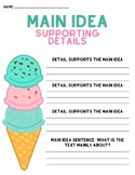 Main Idea & Supporting Details Graphic Organizer
