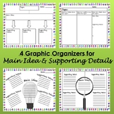 Main Idea & Supporting Details Graphic Organizers / Charts FREE