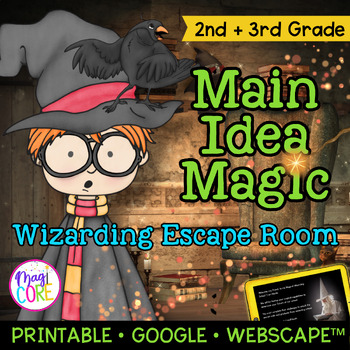 Preview of Main Idea & Supporting Details Reading Comprehension Escape Room 2nd 3rd Grade