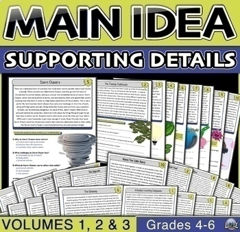 Preview of Main Idea and Supporting Details 30 Short Reading Comprehension Passages