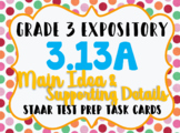 Main Idea Supporting Details Task Cards PDF & Editable! ST