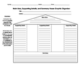 Main Idea, Supporting Details, and Summary Graphic Organizer