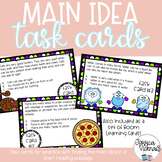 Main Idea Task Cards Printable, Boom Cards™, and Digital E
