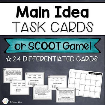 Preview of Main Idea Task Cards or Scoot Game