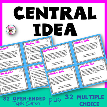 Preview of Central Idea Task Cards
