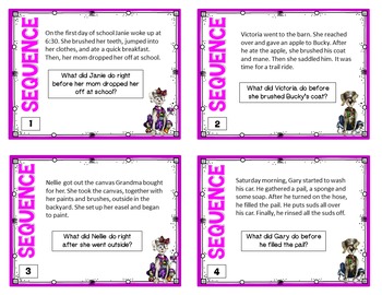 Sequence Task Cards by Rose Kasper's Resources | TpT
